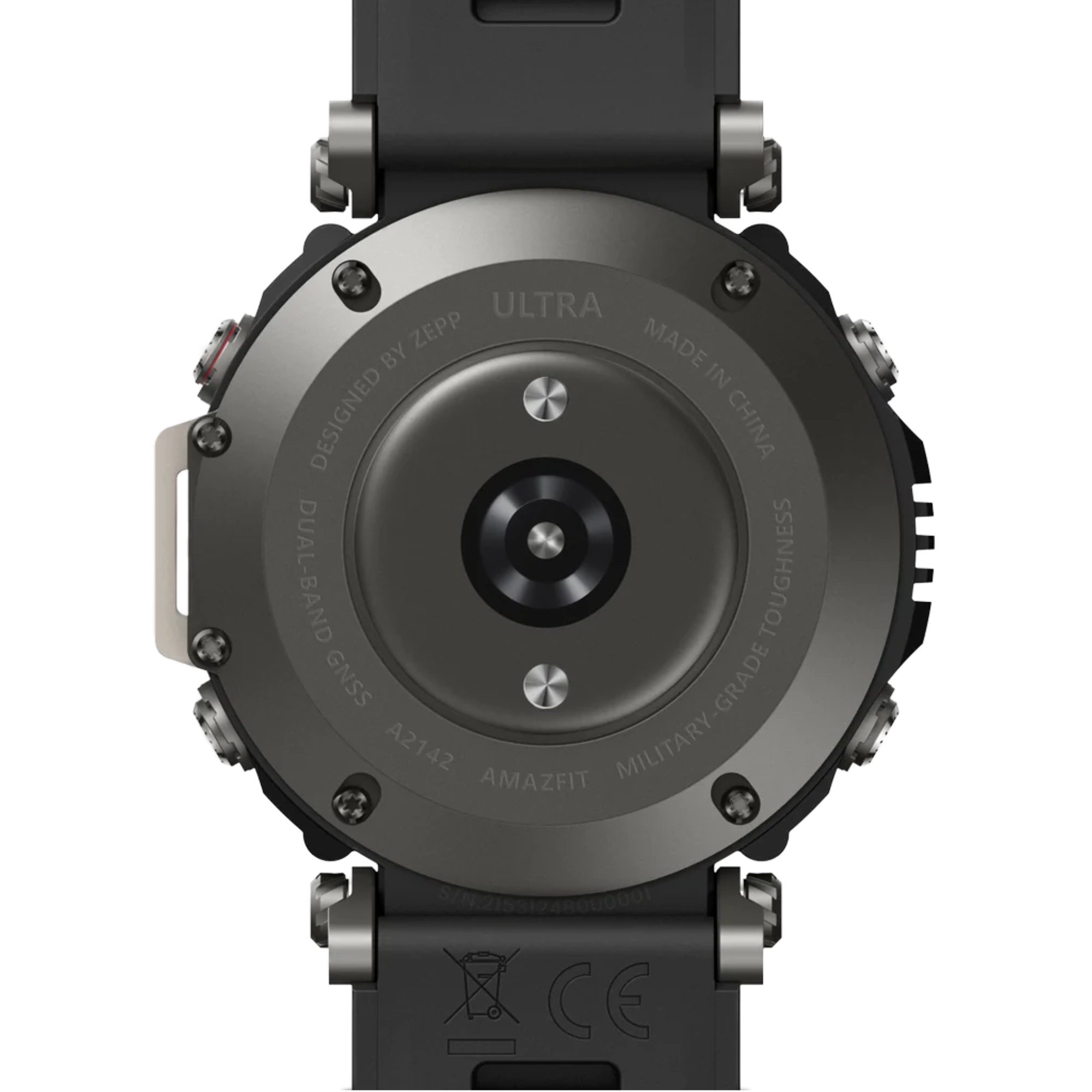 Amazfit T-Rex Ultra Rückseite mit BioTracker Sensor