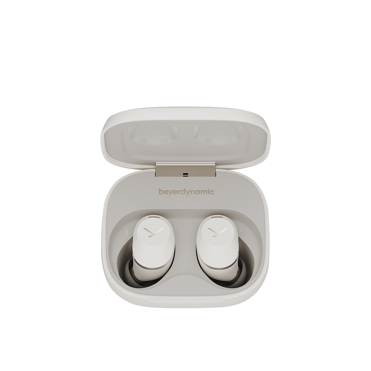 Beyerdynamic Amiron 300 Cream im offenen Ladecase