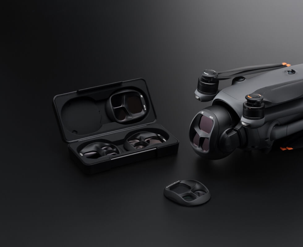DJI Mavic 4 Pro mit ND-Filtern und Zubehör