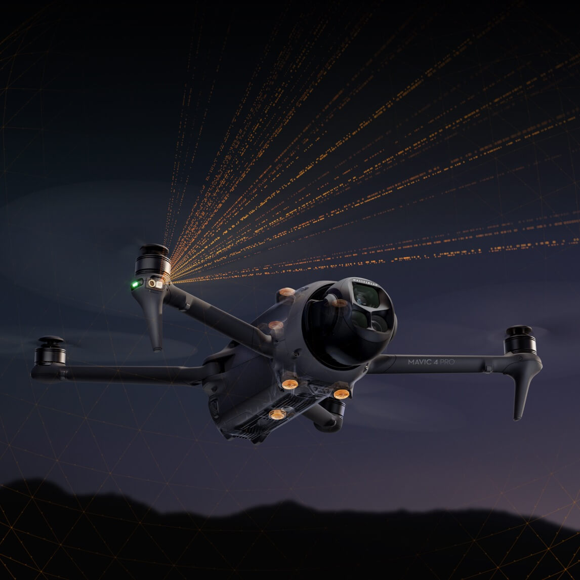 DJI Mavic 4 Pro im Flug mit Hinderniserkennung