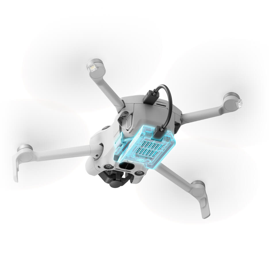DJI Mini 4 Pro Unterseite mit Sensoren