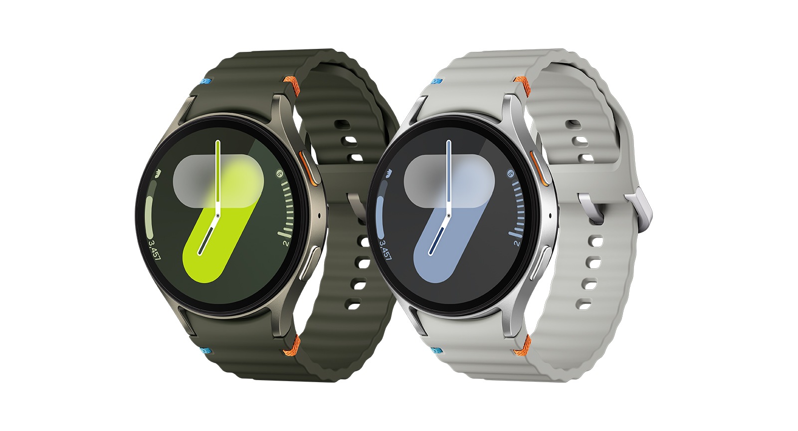 Samsung Galaxy Watch 7 in Grün und Silber
