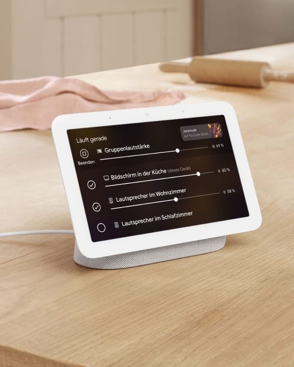 Google Nest Hub Multiroom Audio Steuerung