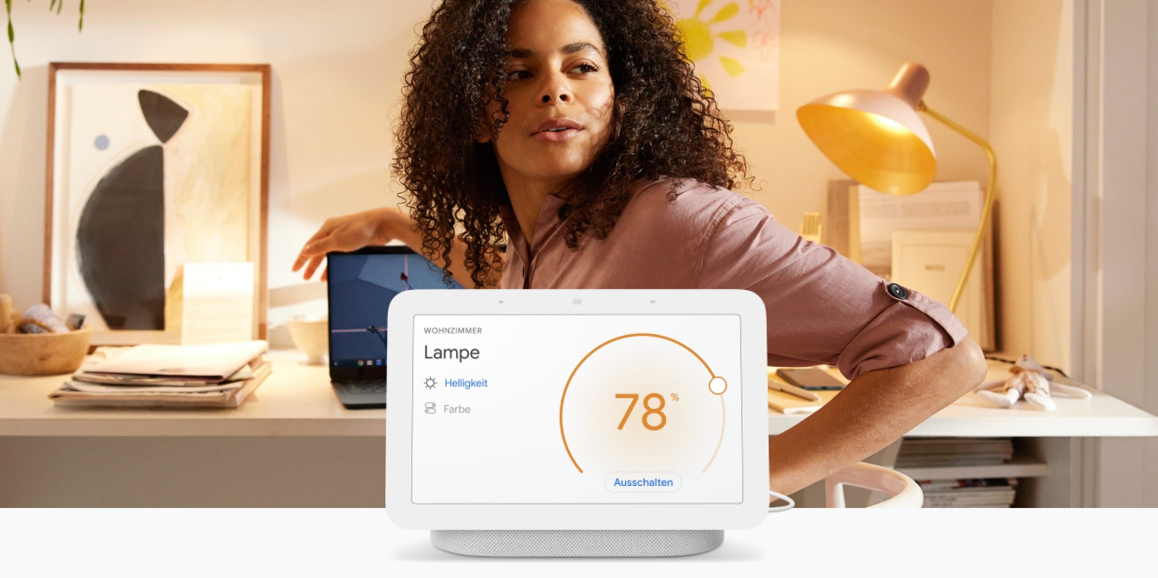 Google Nest Hub Smart Home Steuerung mit Lampensteuerung
