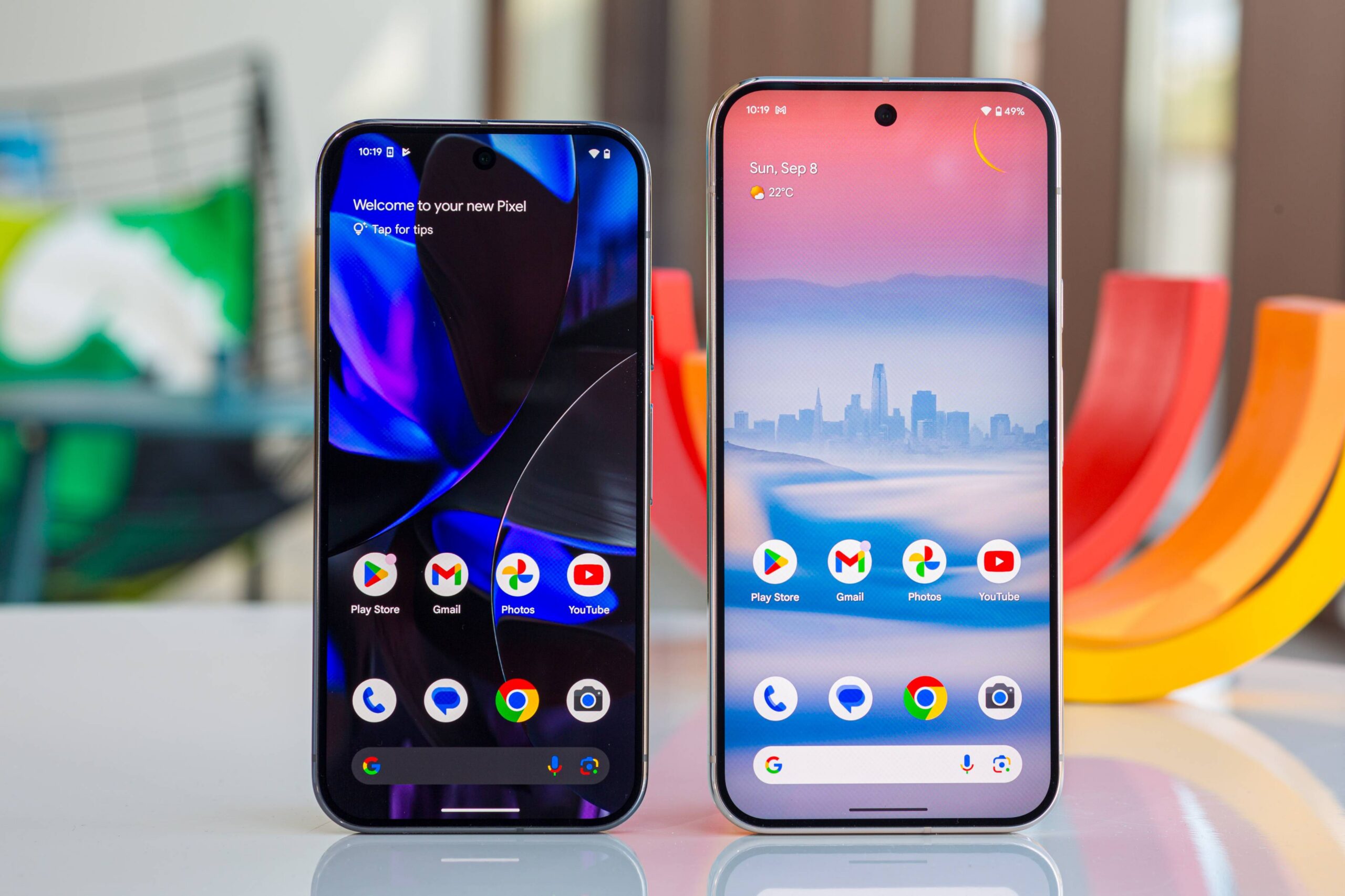Google Pixel 9 Pro Display-Frontansicht