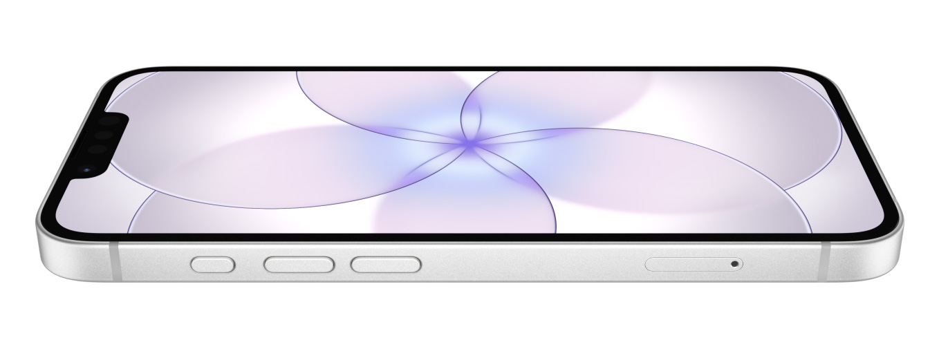 Apple iPhone 17e Seitenansicht — schlankes Aluminiumgehäuse und Tasten