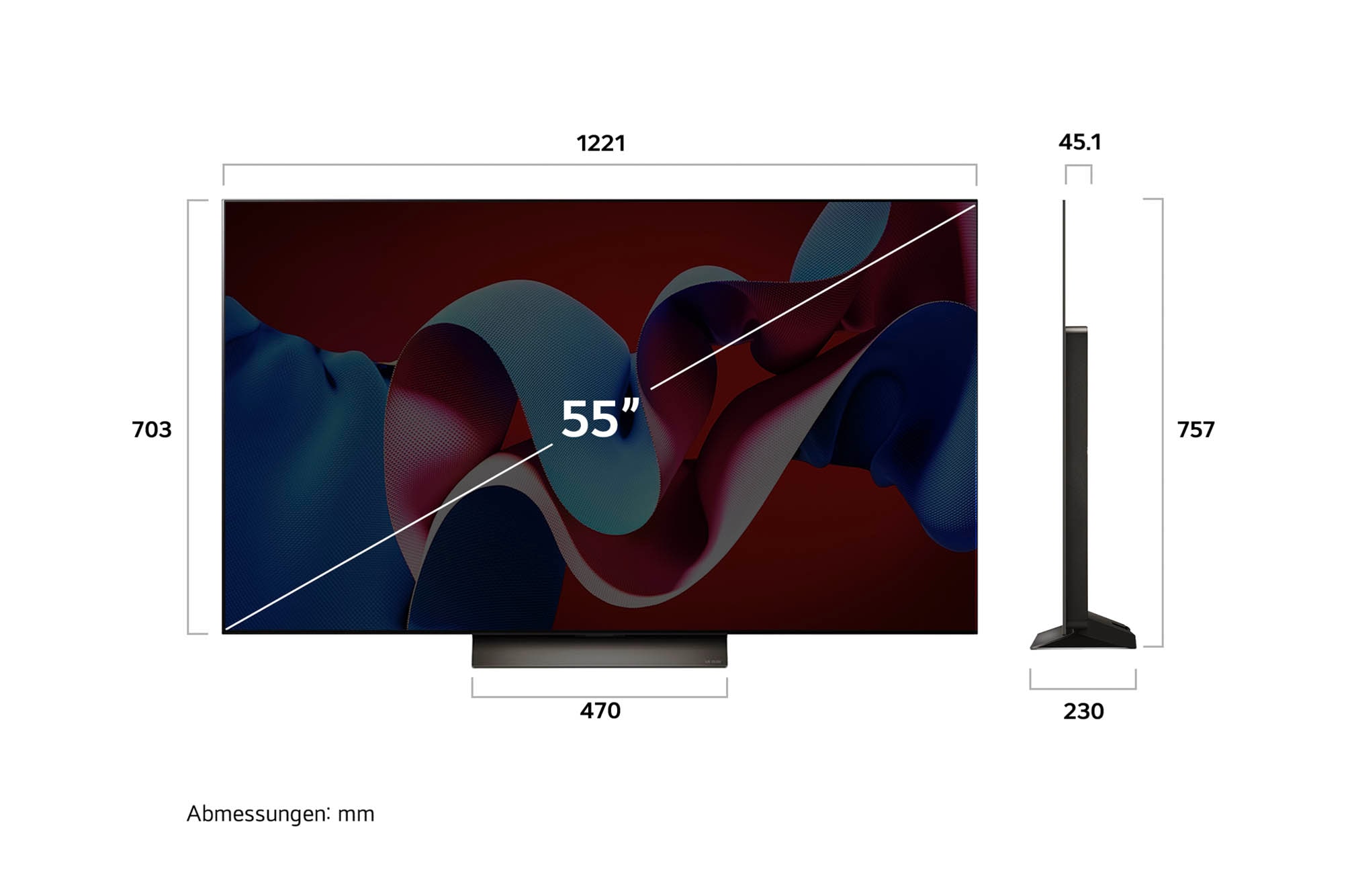 LG OLED C4 Slim Design Profil