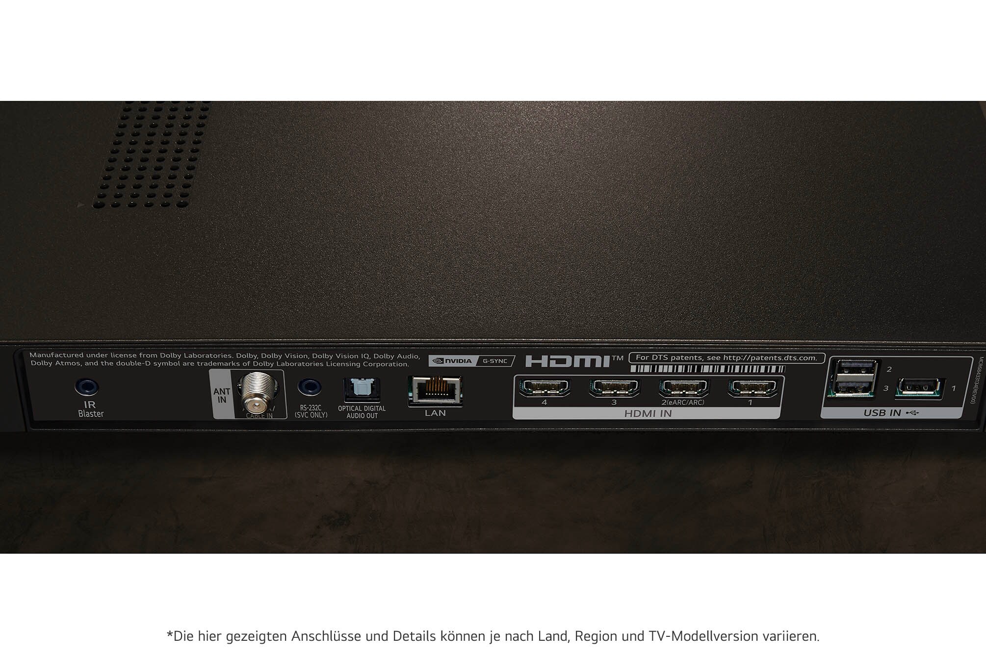 LG OLED C4 HDMI 2.1 Anschlüsse