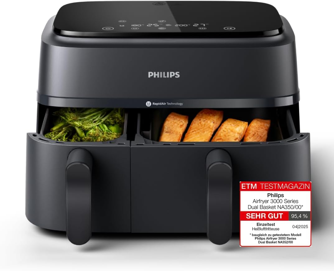 Philips Airfryer 3000 Serie XL Dual Basket NA350