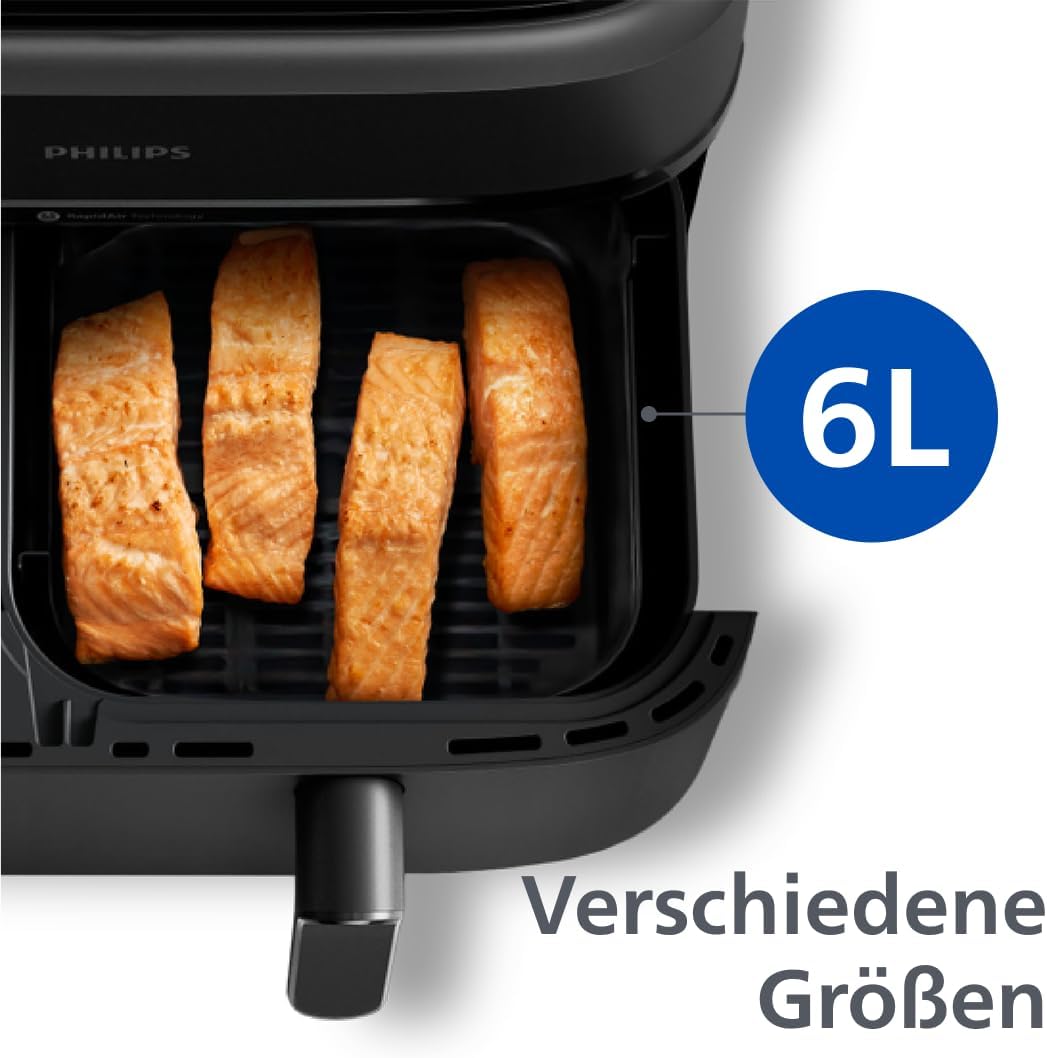 Philips Airfryer 3000 XL 6-Liter-Korb mit Lachs