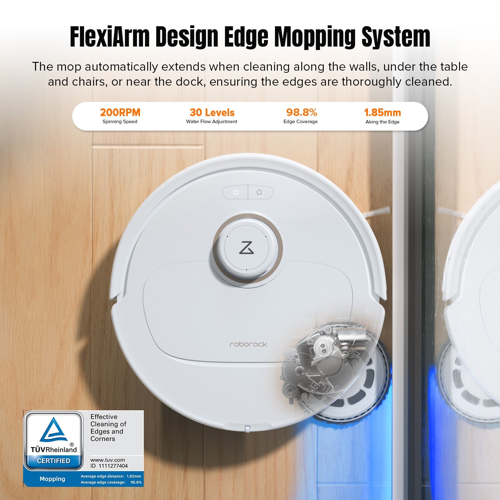 Roborock Qrevo MaxV FlexiArm Kantenreinigung