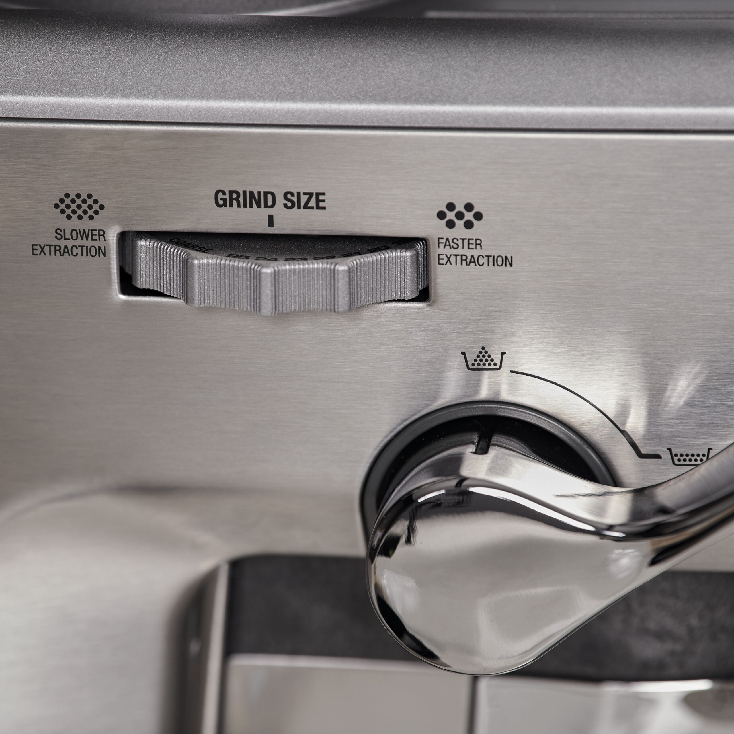 Sage Barista Express Impress Mahlgrad-Einstellung Detail