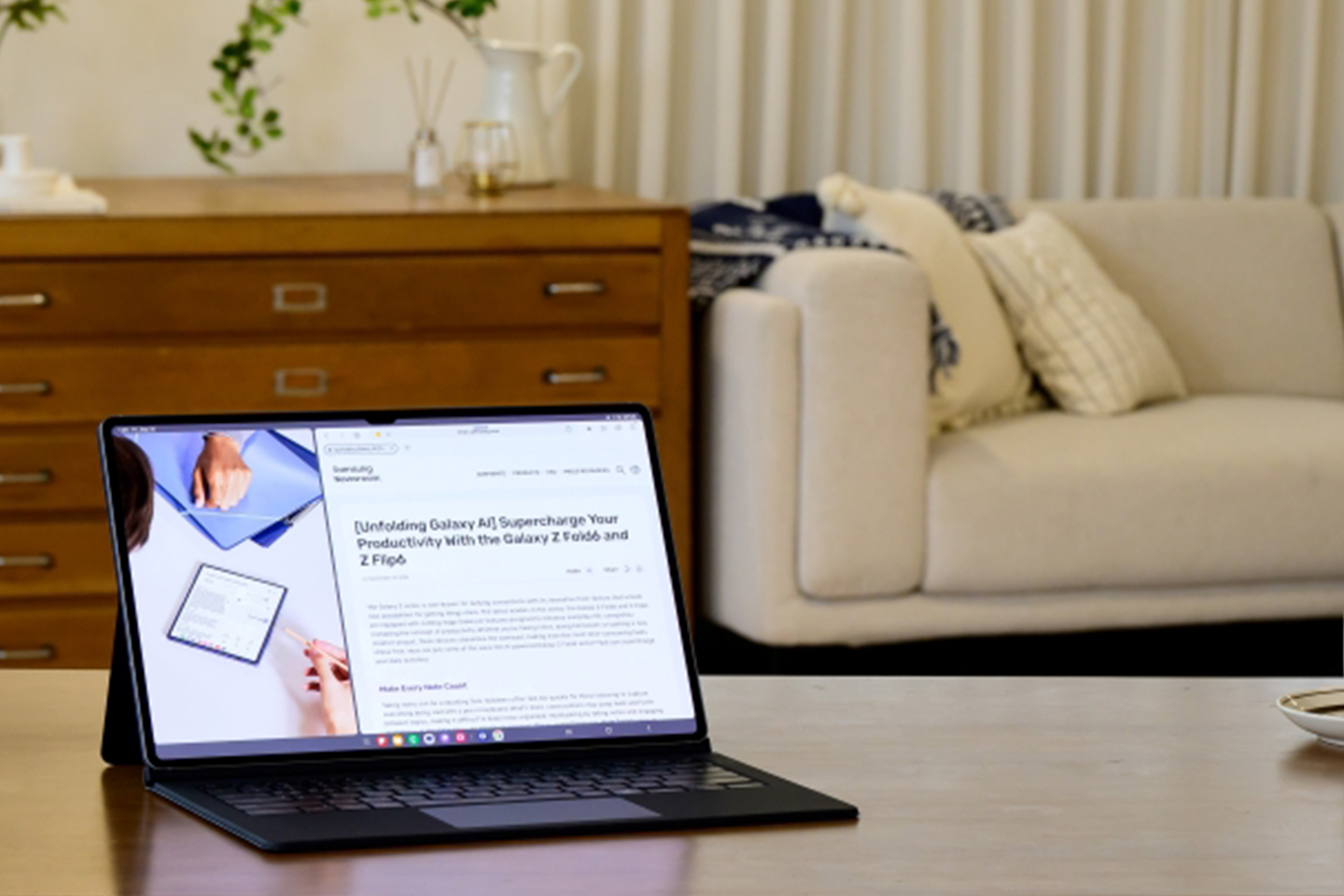 Samsung Galaxy Tab S10 Ultra mit Book Cover Keyboard