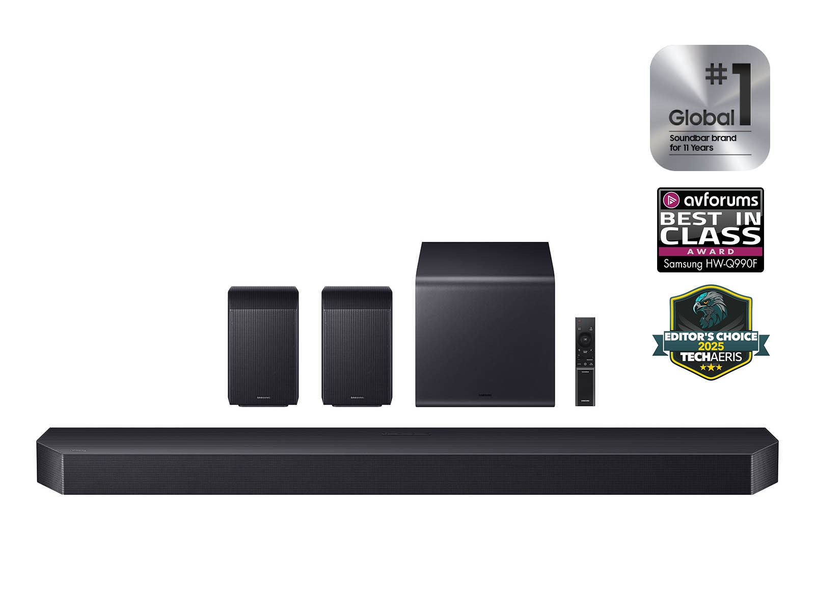 Samsung HW-Q990F Soundbar System mit Subwoofer und Rear-Speakern