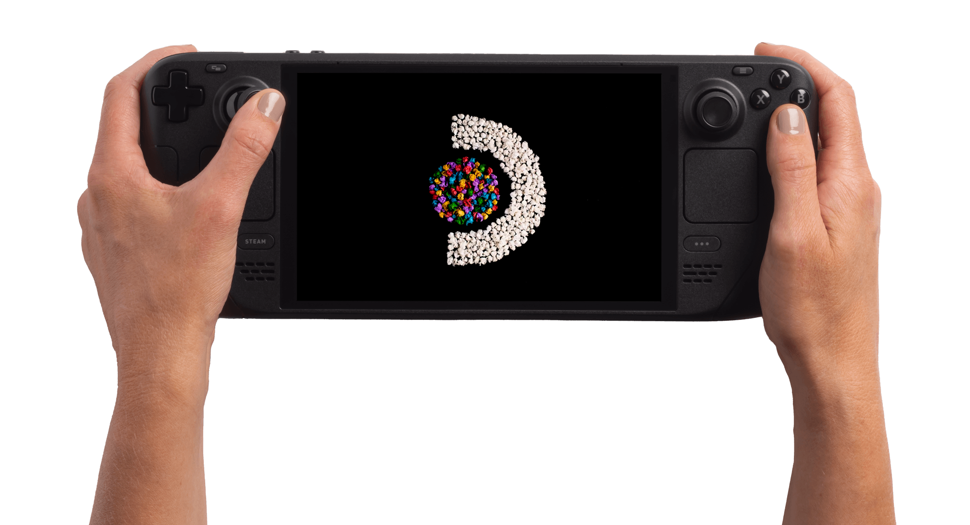 Valve Steam Deck OLED in Händen