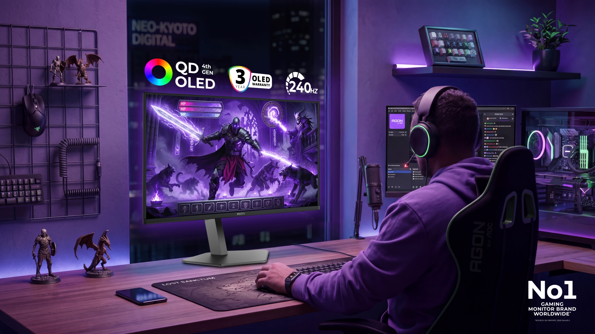 AOC AGON PRO AG326UZD2 im Gaming-Setup