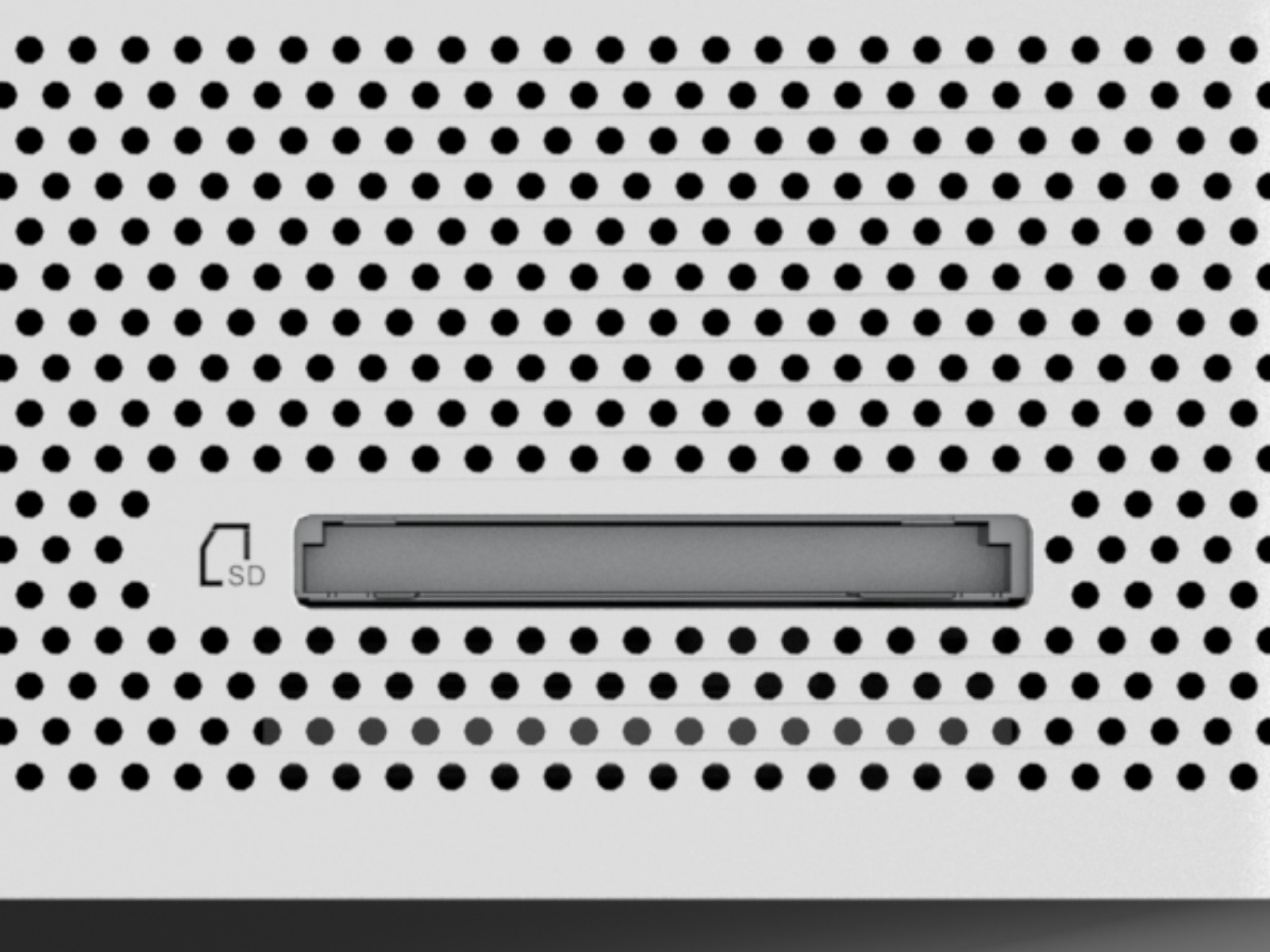 GEEKOM A6 Mini PC SD-Kartenslot Detail