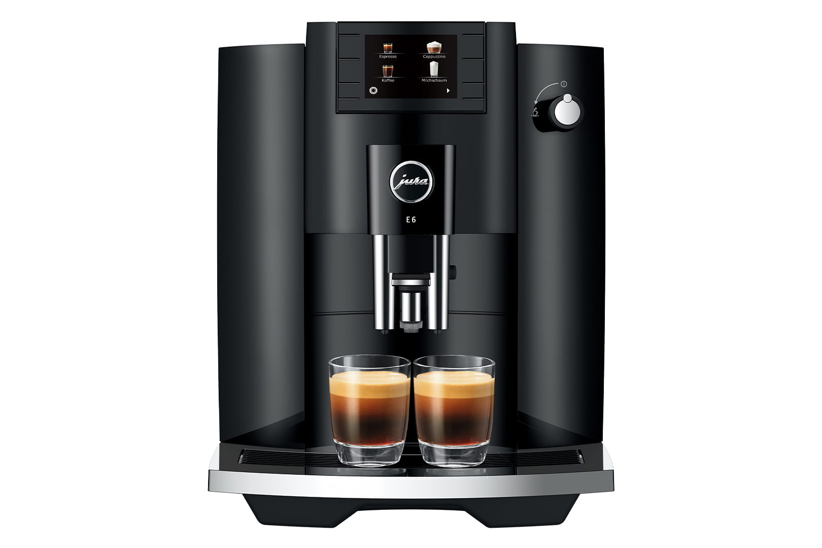 Jura E6 Piano Black Frontalansicht